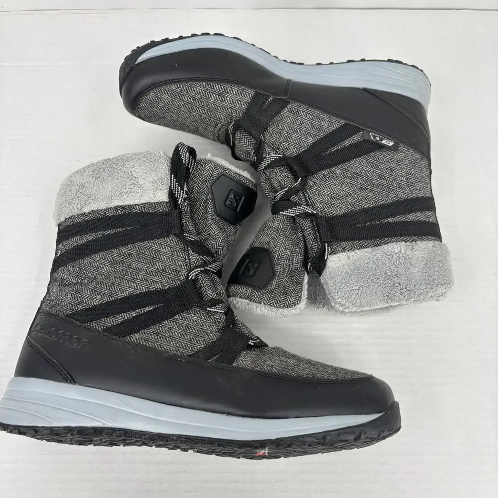 Salomon Boots Womens Size 8 Heika CS Waterproof Lace Up‎ Snow Winter Insulated